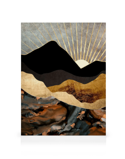 SpaceFrog Designs - Copper And Gold Mountains Canvas print