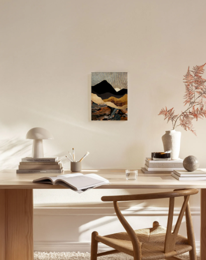 SpaceFrog Designs - Copper And Gold Mountains Canvas print