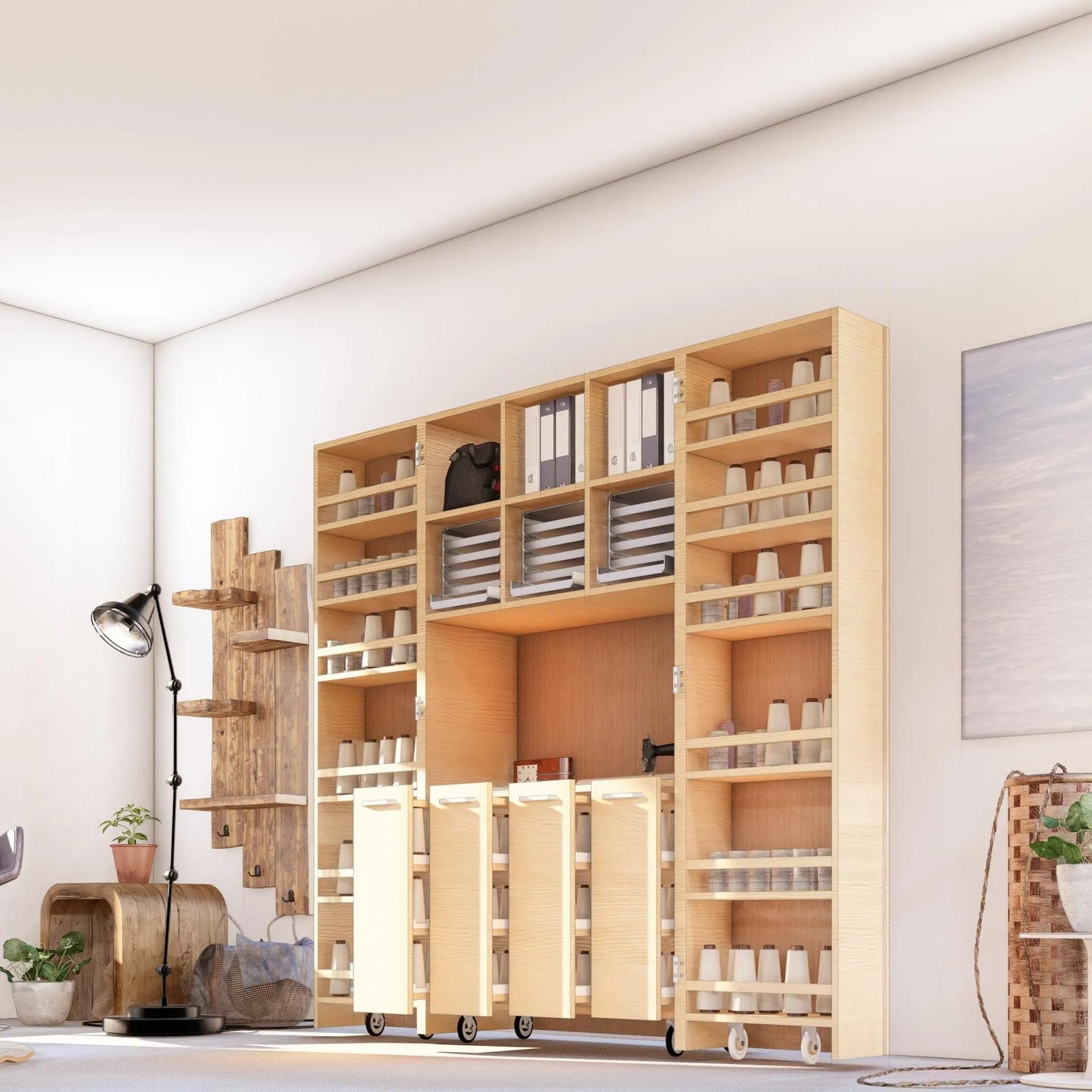 DIY Expandable Craft Cabinet: Mobile Workstation Storage