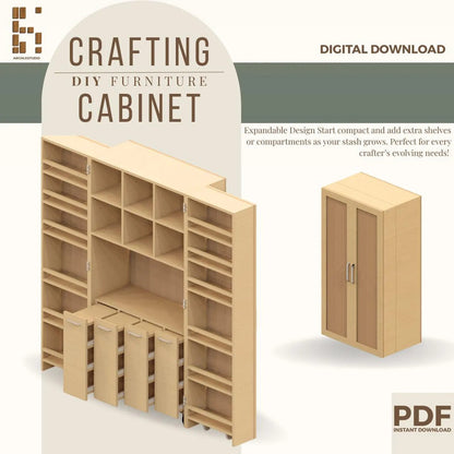 DIY Expandable Craft Cabinet: Mobile Workstation Storage